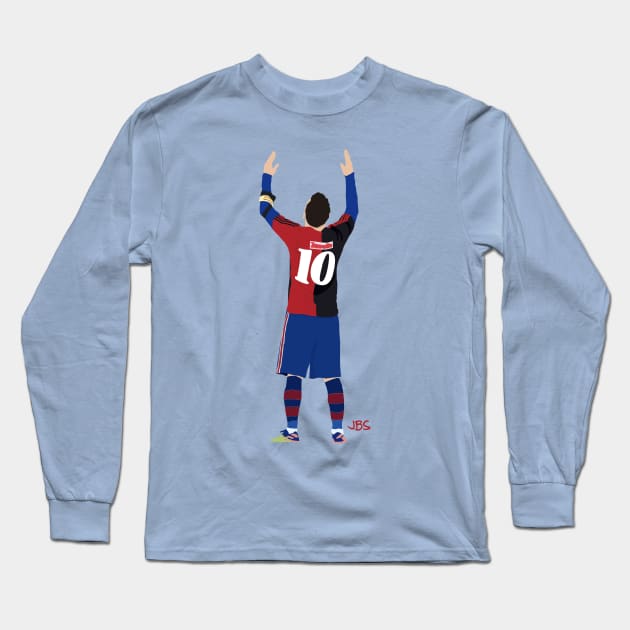 Lionel Messi pays tribute to Diego Long Sleeve T-Shirt by jbsgrafico